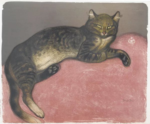 Théophile-Alexandre Steinlen — L′Hiver / Chat sur un coussin.