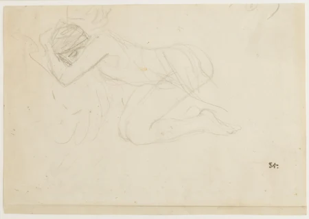 Etude de figure féminine couchée