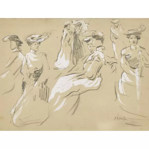 "Sitzende Damen"