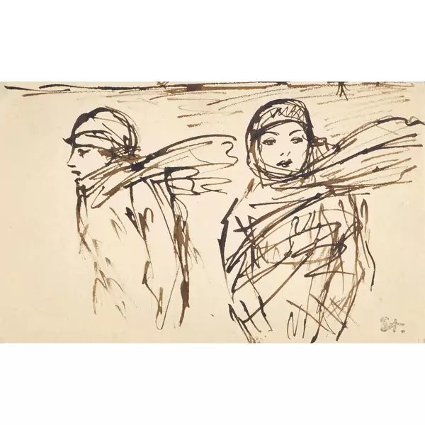 Deux jeunes femmes en hiver