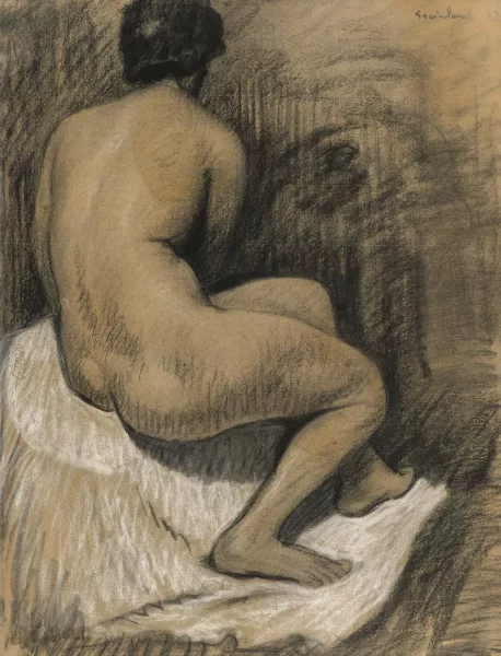 Théophile-Alexandre Steinlen — Sitzender Rückenakt