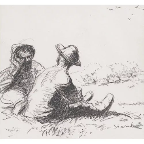 Théophile-Alexandre Steinlen — "Deux paysans assis".
