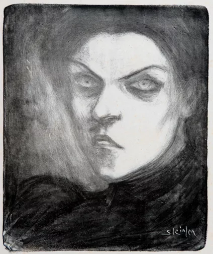 Théophile-Alexandre Steinlen — Tête de femme de trois quarta a gauche, 1896