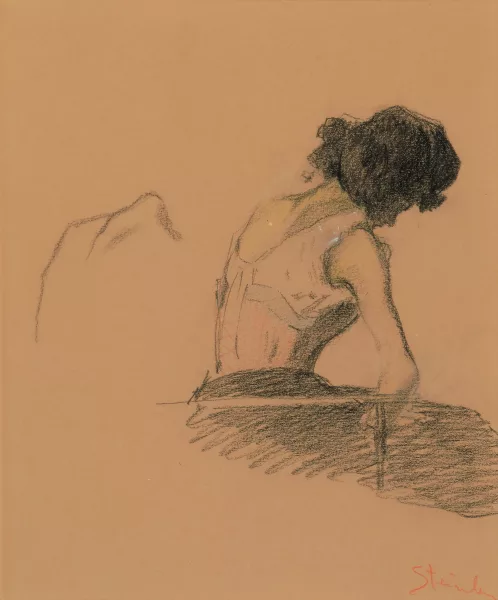 Théophile-Alexandre Steinlen — Frau sitzend von hinten