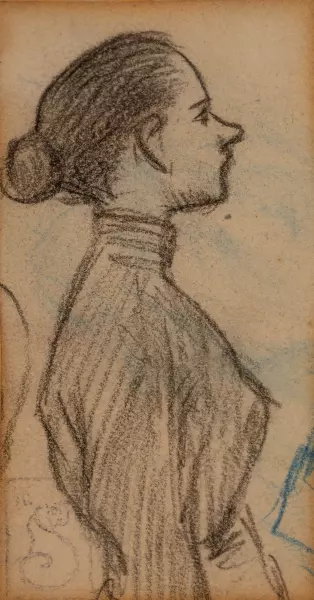 Jeune femme au chignon