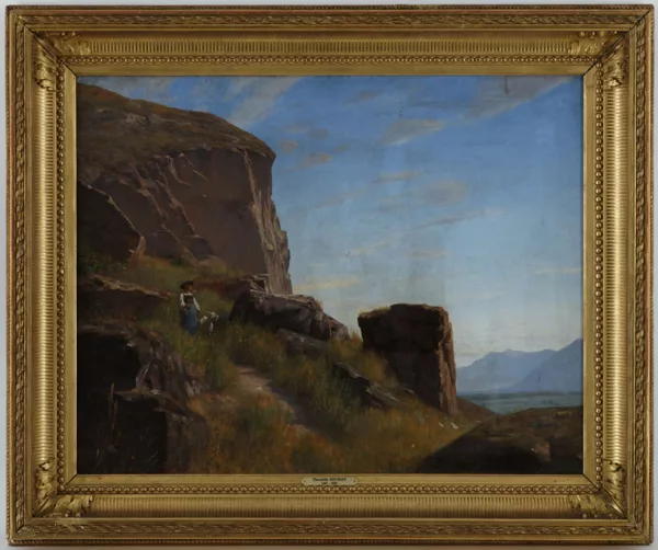 Théophile Bischoff — Théophile Bischoff (1847-1935), \\Bergère et chèvre