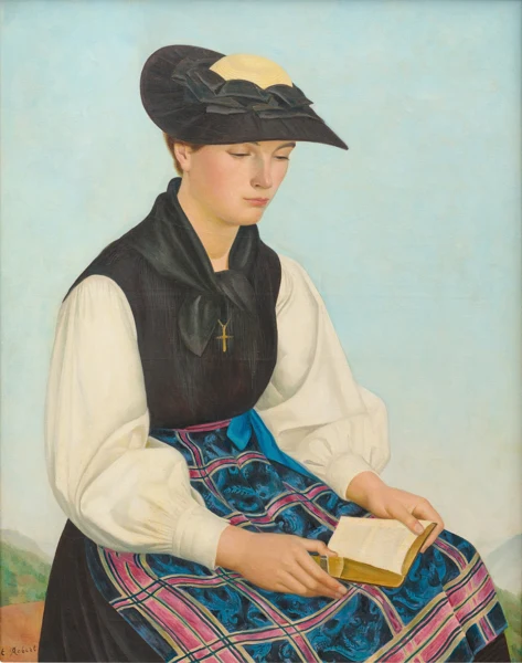 Théophile Robert — Jeune Valaisanne au missel
