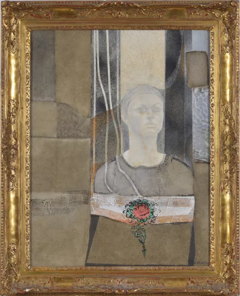 Thérèse Martin — Composition et buste de femme à la fleur