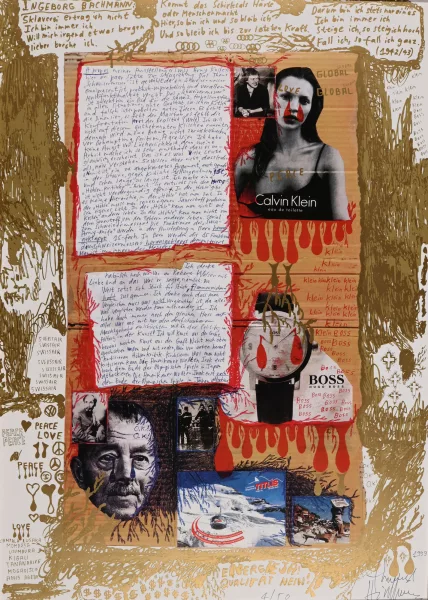 Thomas Hirschhorn — 3 Werke: Ohne Titel (Apropos de Swiss Army Knife), 1999; Power of Brazil, 2006; Qu'est-ce que la philosophie?, 2003