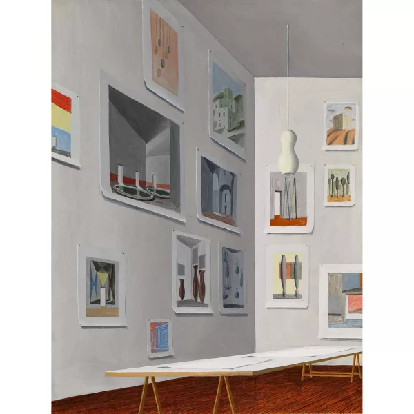 Thomas Huber — "Studio mit Aquarellen".