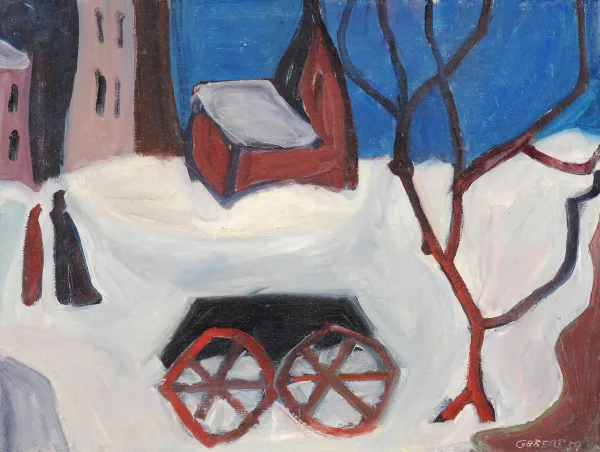 Toni Gebert — Kirchgang im Winter, 1959