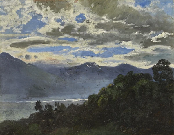 Traugott Schiess — Rheintal in der Dämmerung