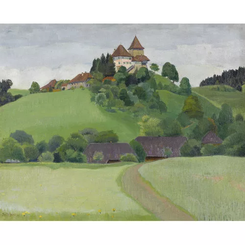Traugott Senn — Sommerliche Landschaft mit Schloss Worb.