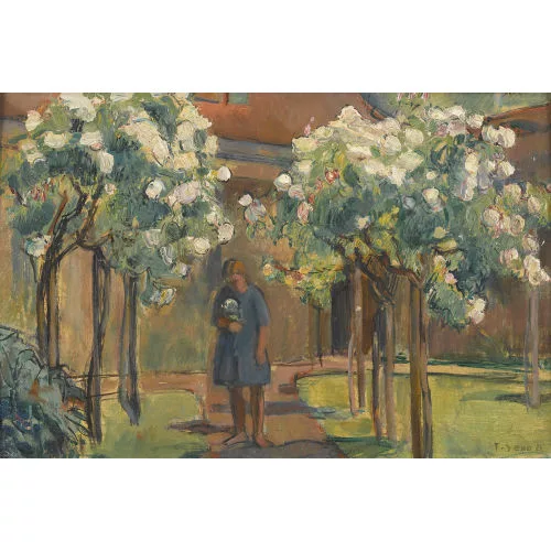 Traugott Senn — Mädchen im Garten.