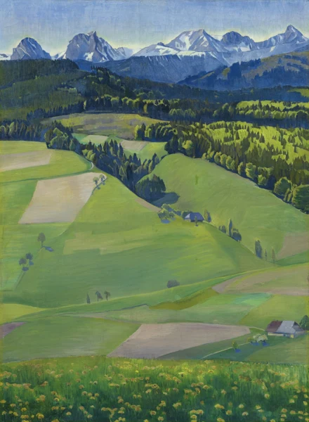 Traugott Senn — Blick in die Berner Alpen, 1904