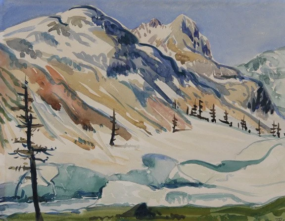 Turo Pedretti — Lawinenreste am 15. Juni 1935 (Val Bevers), 1935