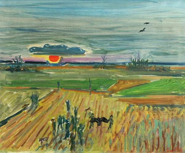 Turo Pedretti — Heimkehrende Jagd im Elsass, 1955