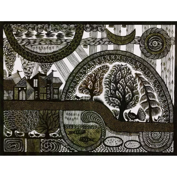 UELI HOFER — "Häuser am goldenen Fluss".