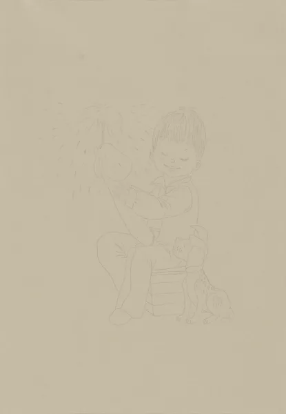 Ugo Rondinone — 3 Children Drawings