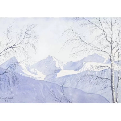 Ulrich Wilhelm Züricher — Eiger, Mönch und Jungfrau in der Wintersonne.