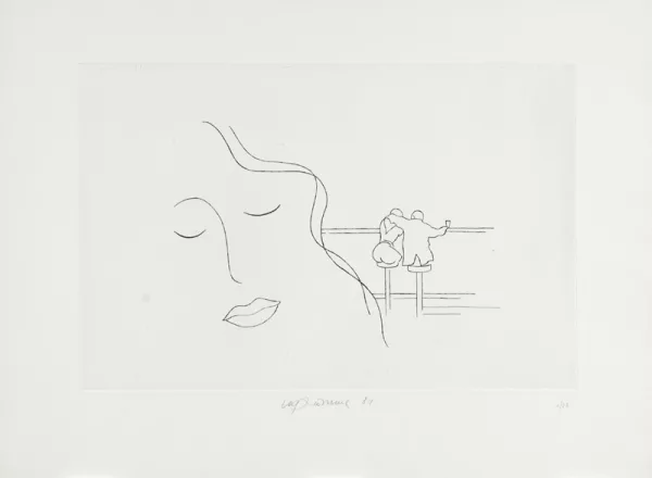 Urs Lüthi — Zwei Personen an der Bar, 1981