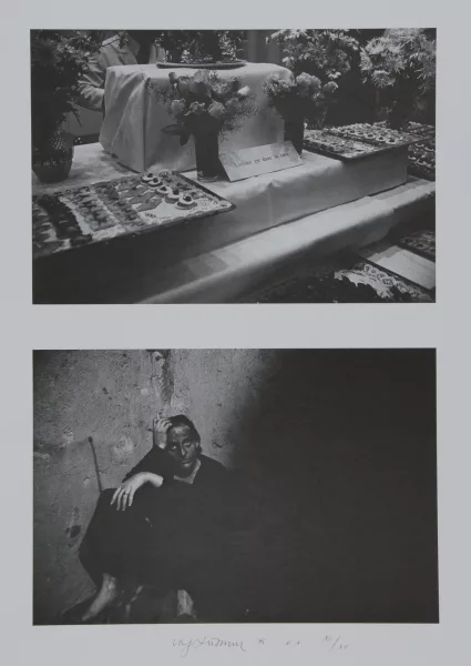 Urs Lüthi — 3 Blätter: Ohne Titel, 1969; L'artiste est dans la cave, 1975; Sans titre, 1975