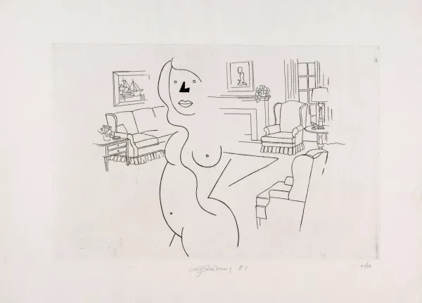 Urs Lüthi — 3 Blätter: Bar; Interieur; Sans titre, 1981 (3)