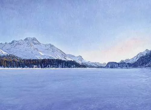 VALENTIN ROSCHACHER — Winterabend am Silsersee. — Koller Auktionen