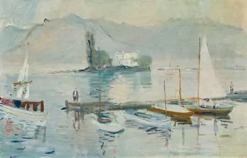 VARLIN (WILLY GUGGENHEIM) — Salagnon Island, painted from Clarens. 1936–45. — Koller Auktionen