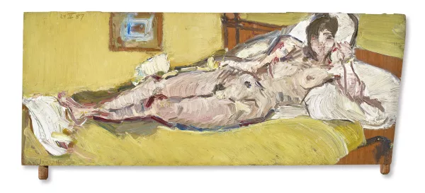 Varlin — Frauenakt auf dem Bett, 1957