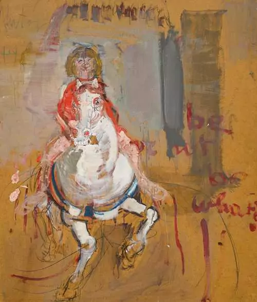 VARLIN (WILLY GUGGENHEIM) — Nadia auf dem Schaukelpferd. Circa 1970. — Koller Auktionen