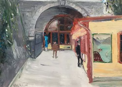 VARLIN (WILLY GUGGENHEIM) — Entrance to the cable car in Territet. 1936–1944. — Koller Auktionen