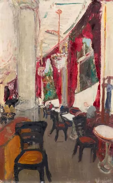 VARLIN (WILLY GUGGENHEIM) — Café Terrasse in Zürich. Um 1944. — Koller Auktionen