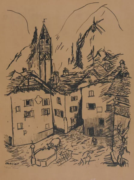 Varlin — Dorfkern von Bondo im Engadin