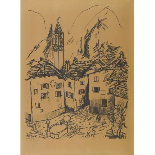 Dorfkern von Bondo im Engadin