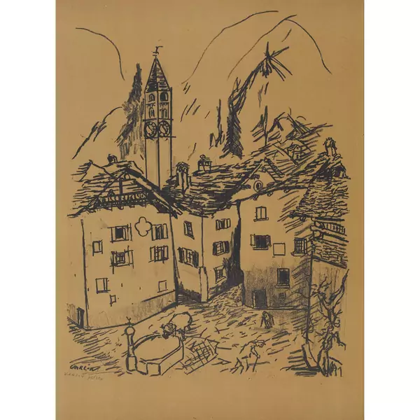 Dorfkern von Bondo im Engadin