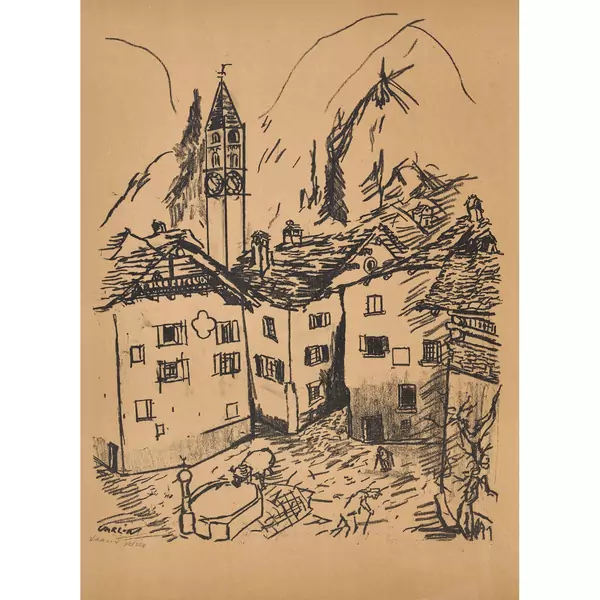 Der Dorfkern von Bondo im Engadin
