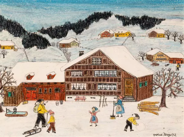 Bauernhaus im Winter