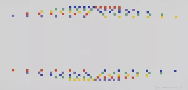 Verena Loewensberg — Blatt aus "9 x 5 konkret", 1973