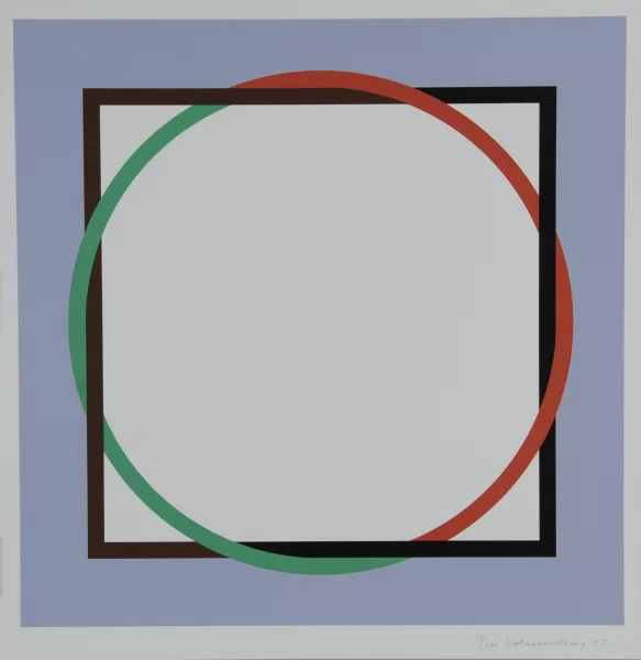 Verena Loewensberg — 2 Blätter: Ohne Titel, 1973; Ohne Titel, 1975