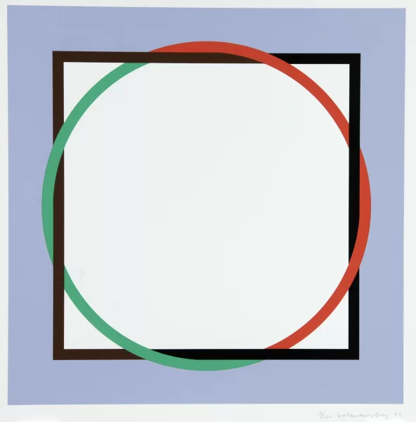 Verena Loewensberg — 2 Blätter aus "9 x 5 konkret", 1973