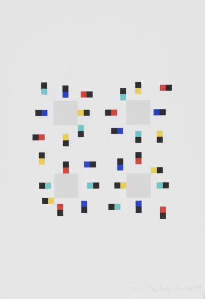 Verena Loewensberg — Portfolio. Vier Variationen um ein Quadrat, 1980