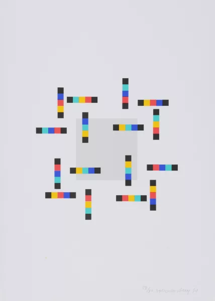 Verena Loewensberg — Portfolio. Vier Variationen um ein Quadrat, 1980