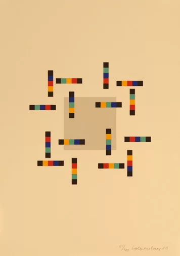 Verena Loewensberg — Portfolio. Vier variationen um ein quadrat, 1980