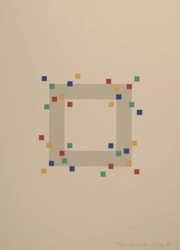 Verena Loewensberg — Portfolio. vier variationen um ein quadrat, 1980