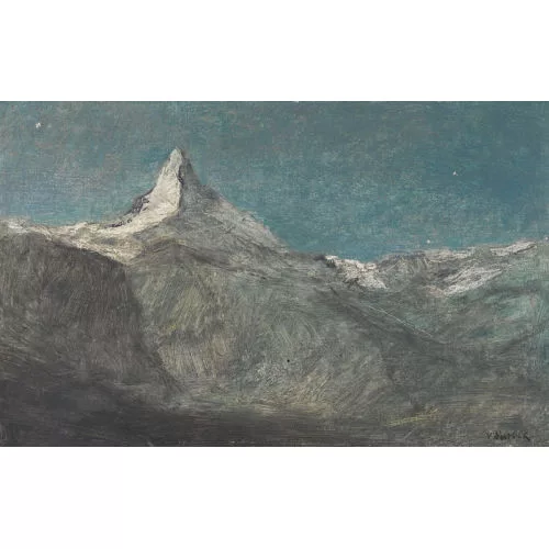Victor Surbek — Das Matterhorn bei Nacht.