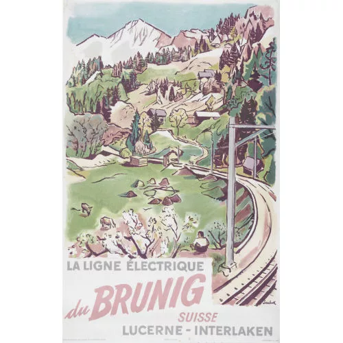 Victor Surbek — "La ligne électrique du Brunig".