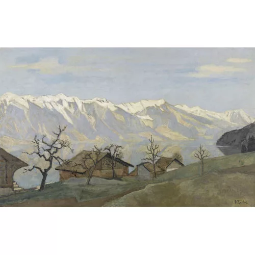 Victor Surbek — Blick auf den Brienzersee oberhalb von Iseltwald.