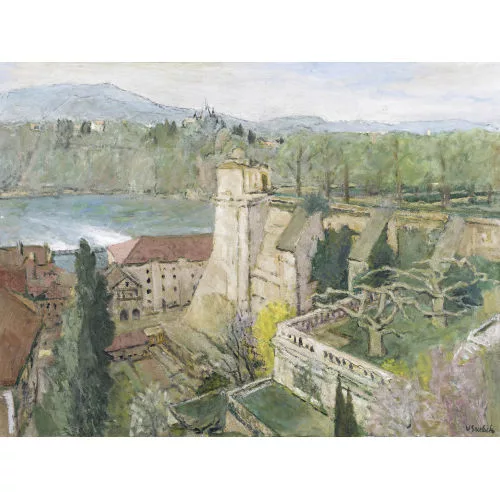 Victor Surbek — Die Münsterplattform in Bern.