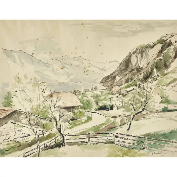 Victor Surbek — Blick von Iseltwald auf den Brienzersee.